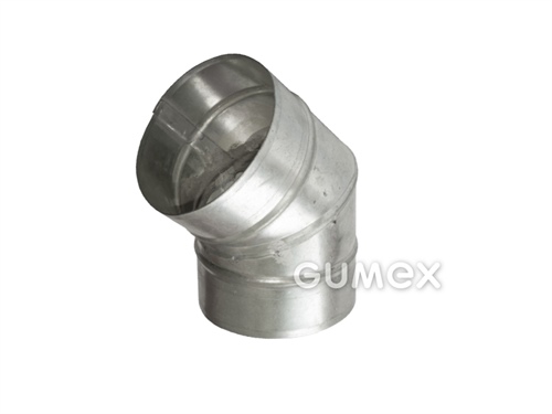Vsuvka uhlová 45°, priemer 100mm, +200°C, pozinkovaný plech